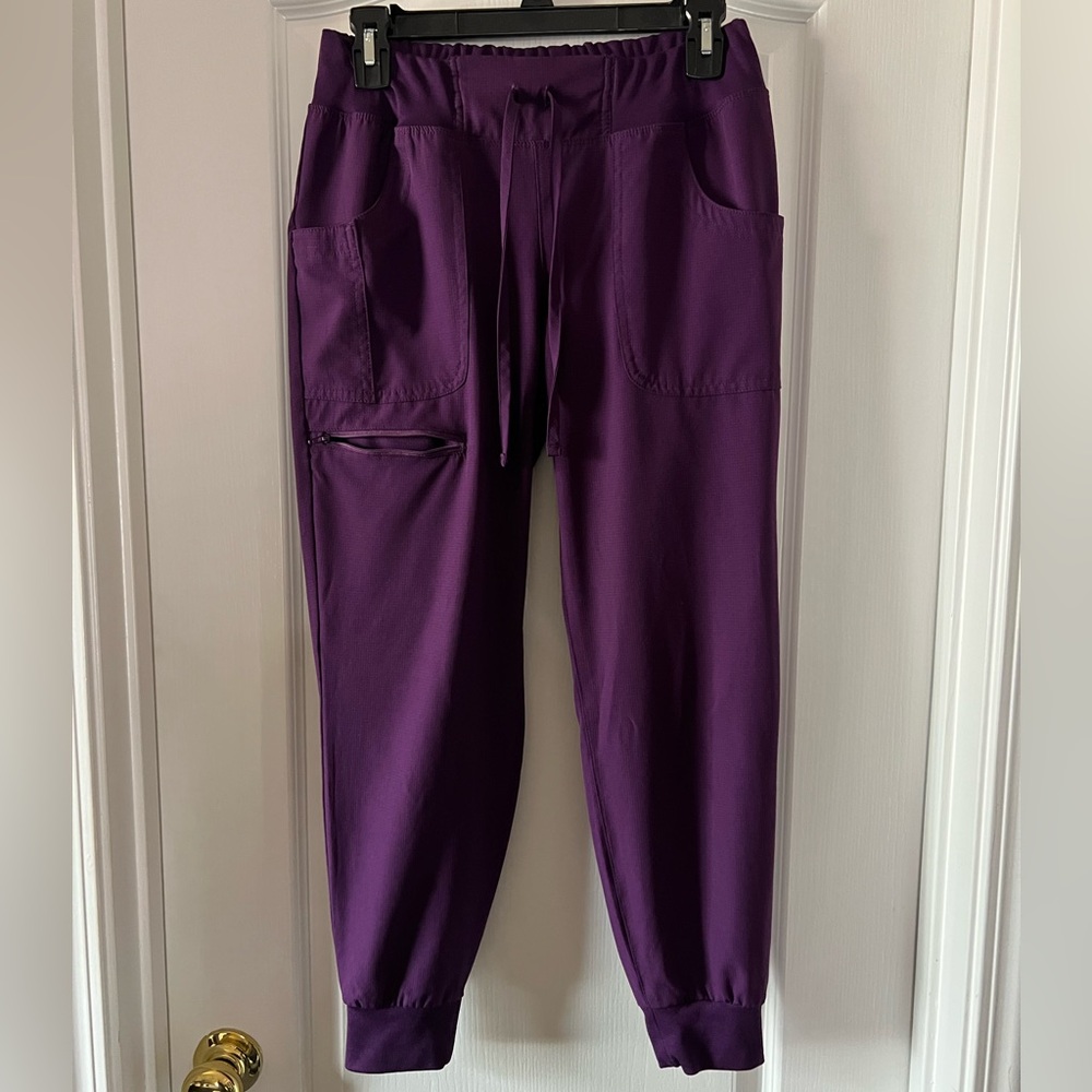 Heartsoul Purple Jogger Scrub Bottoms